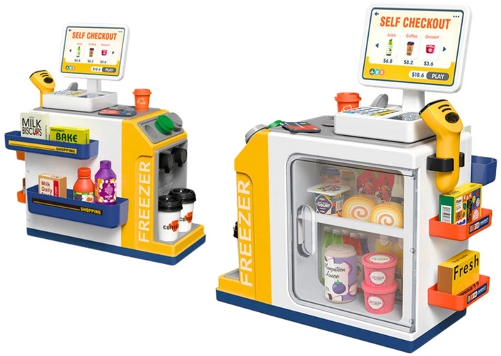 Supermarket LeanToys Kasa fiskalna i skaner z efektami 48 elementów 638290 (5905991014775) - obraz 2