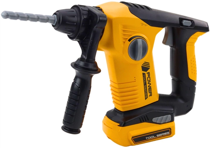 Młotowiertarka udarowa zabawkowa LeanToys Power Tools z wymiennymi końcówkami i okularami 6 elementów (5905991054559) - obraz 3