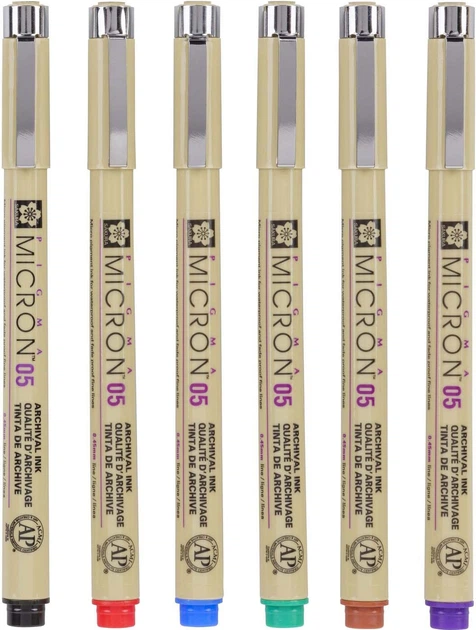 Zestaw linerów Sakura Pigma Micron 05 6 szt (8712079421755) - obraz 3