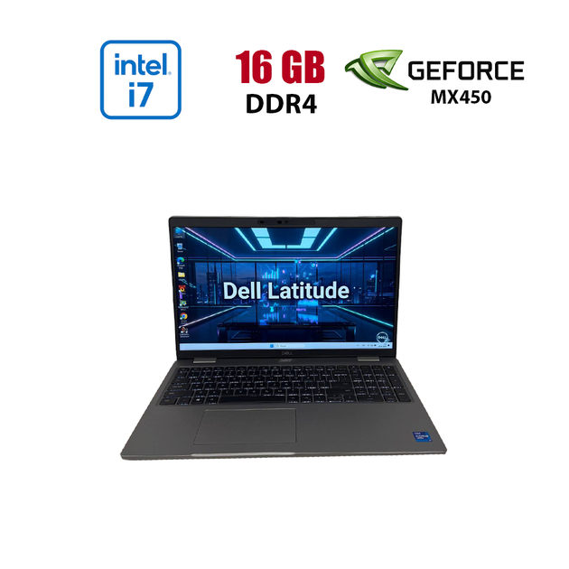 Ультрабук Б-класс Dell Latitude 5521 / 15.6" (1920x1080) IPS / Intel Core i7-11850H (8 (16) ядер по 2.5 - 4.8 GHz) / 16 GB DDR4 / 512 GB SSD / nVidia GeForce MX450, 2 GB GDDR6, 64-bit / WebCam б/у - Фото 1 Ультрабук Б-класс Dell Latitude 5521 / 15.6" (1920x1080) IPS / Intel Core i7-11850H (8 (16) ядер по 2.5 - 4.8 GHz) / 16 GB DDR4 / 512 GB SSD / nVidia GeForce MX450, 2 GB GDDR6, 64-bit / WebCam б/у - изображение 1