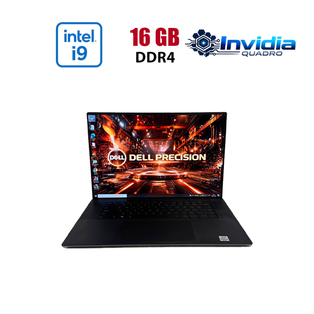 Мобільна робоча станція Б-клас Dell Precision 5750 / 17.3" (1920x1200) IPS / Intel Core i9-10885H (8 (16) ядер по 2.4 - 5.3 GHz) / 16 GB DDR4 / 512 GB SSD / nVidia Quadro RTX 3000 Max-Q, 6 GB GDDR6, 192-bit / WebCam б/в - Фото 1 Мобільна робоча станція Б-клас Dell Precision 5750 / 17.3" (1920x1200) IPS / Intel Core i9-10885H (8 (16) ядер по 2.4 - 5.3 GHz) / 16 GB DDR4 / 512 GB SSD / nVidia Quadro RTX 3000 Max-Q, 6 GB GDDR6, 192-bit / WebCam б/в - зображення 1