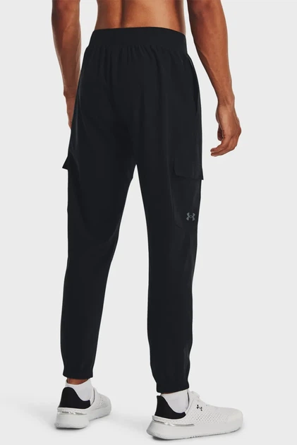 Чоловічі чорні спортивні штани UA Stretch Woven Cargo Pants Under Armour S 1380358-001 - изображение 3