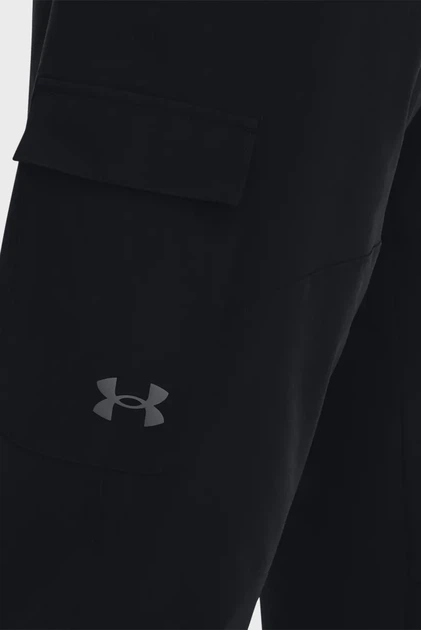 Чоловічі чорні спортивні штани UA Stretch Woven Cargo Pants Under Armour S 1380358-001 - изображение 5