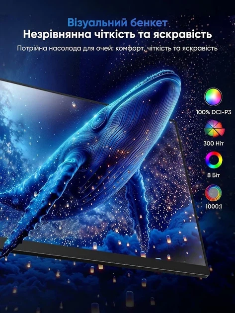 Монитор портативный 17.3" EVICIV 2K IPS 144 Гц - Уценка - изображение 4