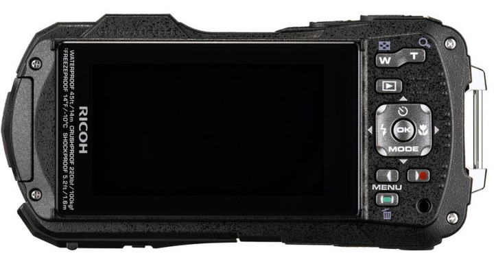 Цифровий фотоапарат Ricoh WG-80 R06020 16Мп / CMOS / Full HD 30fps / 5Х зум / Водонепроникний / Ударостійкий / Чорний - Б/В - Фото 3 Цифровий фотоапарат Ricoh WG-80 R06020 16Мп / CMOS / Full HD 30fps / 5Х зум / Водонепроникний / Ударостійкий / Чорний - Б/В - зображення 3