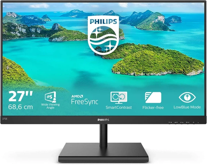 Монитор 27" Philips 272E1SA Full HD IPS 75 Гц Черный - Уценка - Фото 1 Монитор 27" Philips 272E1SA Full HD IPS 75 Гц Черный - Уценка - изображение 1