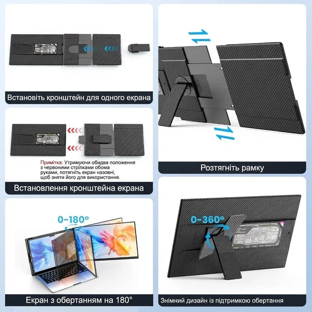 Монитор портативный 15.6" Kwumsy P5 Full HD IPS 60 Гц (102142669) - Уценка - Фото 4 Монитор портативный 15.6" Kwumsy P5 Full HD IPS 60 Гц (102142669) - Уценка - изображение 4