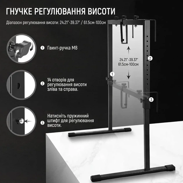 Стойка для настольной съемки с верхним креплением камеры Neewer ST100 / 100 x 92.5 см / Черный - Б/У - изображение 3