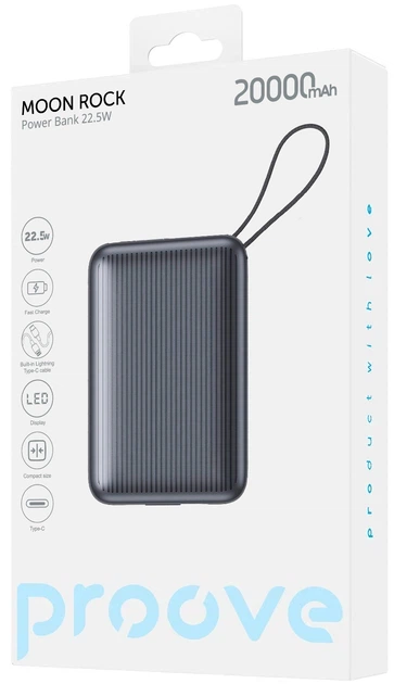 УМБ Proove Moon Rock 22.5W 20000mAh (Gray) - изображение 3
