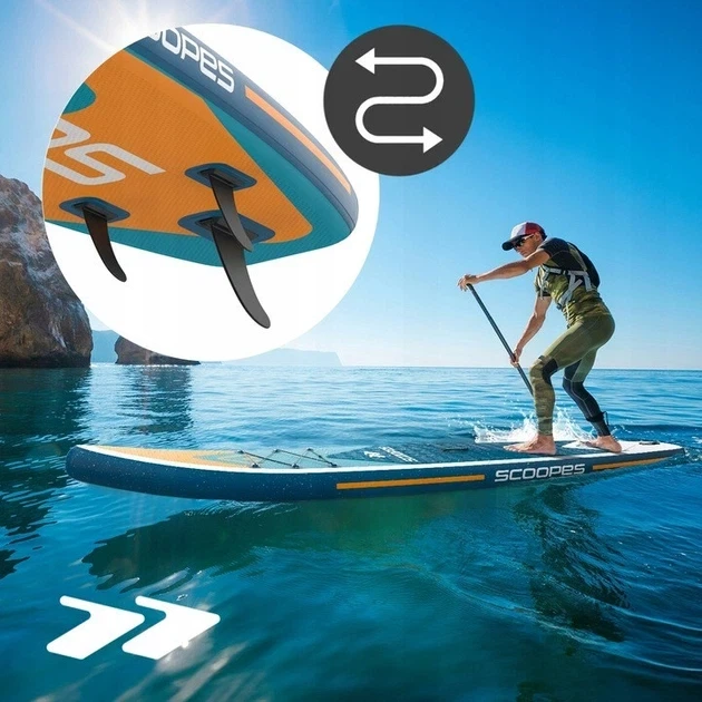 Надувна SUP дошка Scoopes Velo 350 см з веслом, сидінням, насосом та повним комплектом аксесуарів (112754) - изображение 4