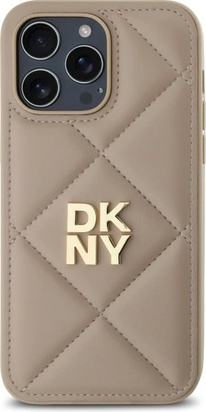 Etui plecki DKNY Quilted Stack Logo do Apple iPhone 14 Pro Max Beige (DKHCP14XPQDSLE) - obraz 3