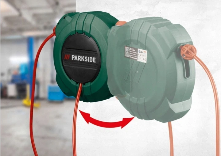 Автоматична котушка зі шлангом для стисненого повітря Parkside PDST 10 B 2 - Фото 3 Автоматична котушка зі шлангом для стисненого повітря Parkside PDST 10 B 2 - изображение 3