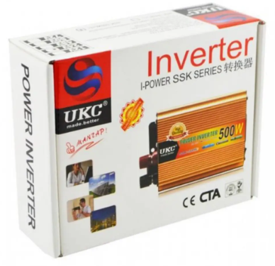 Перетворювач струму автомобільний з 12 V на 220 V AC/DC 500 W 12 V SSK, інвертор - зображення 4
