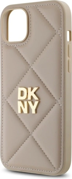 Etui plecki DKNY Quilted Stack Logo do Apple iPhone 15 Plus Beige (DKHCP15MPQDSLE) - obraz 6