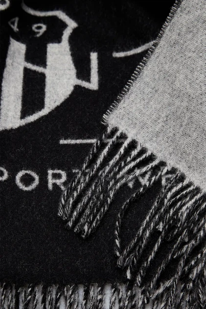 Чоловічий чорний шарф TONAL ARCHIVE WOVEN SCARF Gant OS 9920207 - Фото 3 Чоловічий чорний шарф TONAL ARCHIVE WOVEN SCARF Gant OS 9920207 - зображення 3