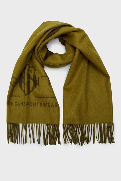 Чоловічий зелений вовняний шарф TONAL ARCHIVE WOVEN SCARF Gant OS 9920207 - Фото 1 Чоловічий зелений вовняний шарф TONAL ARCHIVE WOVEN SCARF Gant OS 9920207 - изображение 1