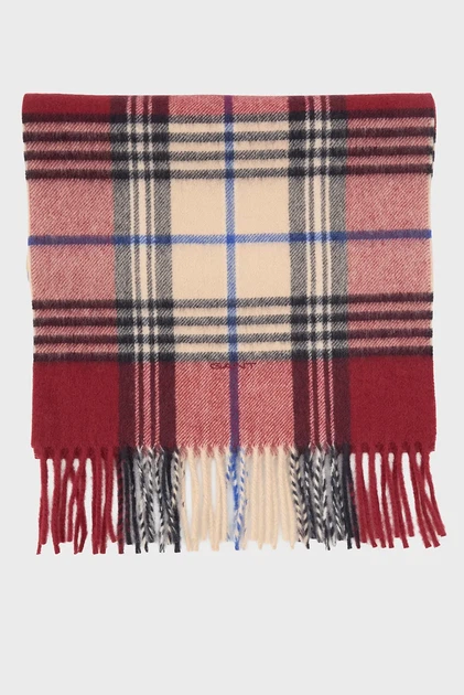 Чоловічий клітковий шарф WOOL CHECKED SCARF Gant OS 9920249 - зображення 3