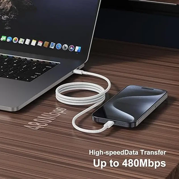 Кабель USB-C – USB-C 60W PD Type-C быстрая зарядка - изображение 3