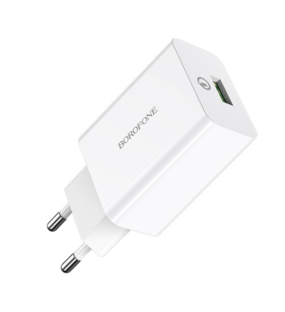 Зарядний блок живлення USB BOROFONE BA21A Long 18 W 9 V 2 A білий - Фото 1 Зарядний блок живлення USB BOROFONE BA21A Long 18 W 9 V 2 A білий - зображення 1