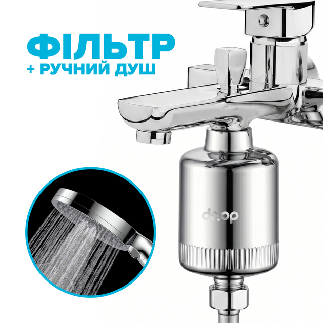 Фильтр для душа DROP PURE-BOX/DUAL-MAX с Витамином С и нормализацией pH с 2 насадками - изображение 2