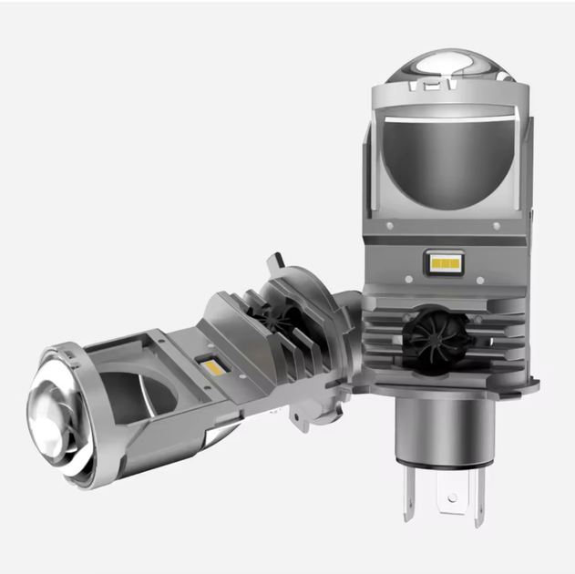 LED лампи H4 з лінзами 80W 10000LM 6000K для авто з лівим кермом - Фото 1 LED лампи H4 з лінзами 80W 10000LM 6000K для авто з лівим кермом - зображення 1