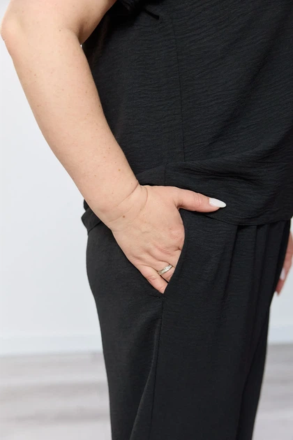 Костюм жіночий Estilo повсякдений-casual креп чорний 02-117 54р - изображение 3