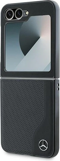 Панель Mercedes-Benz Leather Wood Imitation MagSafe для Samsung Galaxy Z Flip 6/ Flip 7 FE Black (MEHMZF623RBGVK) - зображення 6