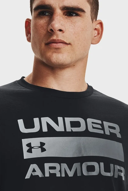 Чоловіча чорна футболка UA TEAM ISSUE WORDMARK SS Under Armour 5XL 1329582-001 - изображение 4