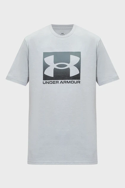 Чоловіча сіра футболка UA M BOXED SPORTS UPDATED SS Under Armour S A-C 1386793-011 - изображение 4