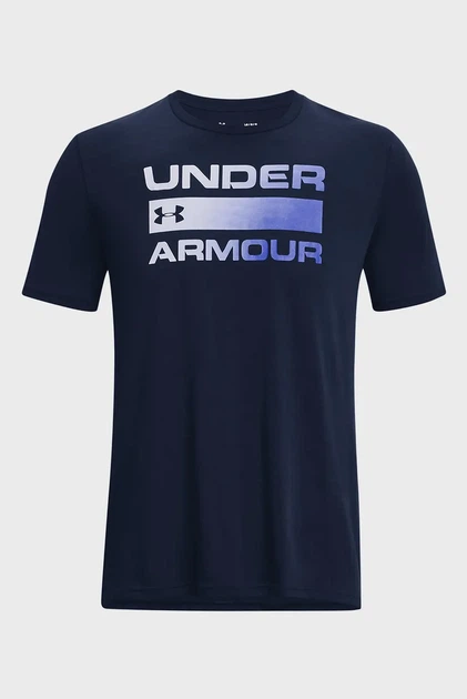 Чоловіча темно-синя футболка UA TEAM ISSUE WORDMARK SS Under Armour S 1329582-408 - изображение 5