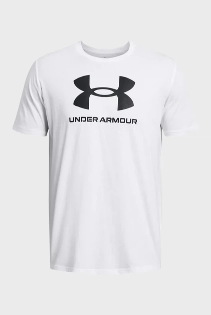Чоловіча біла футболка UA SPORTSTYLE LOGO UPDATE SS Under Armour L 1382911-100 - Фото 3 Чоловіча біла футболка UA SPORTSTYLE LOGO UPDATE SS Under Armour L 1382911-100 - изображение 3