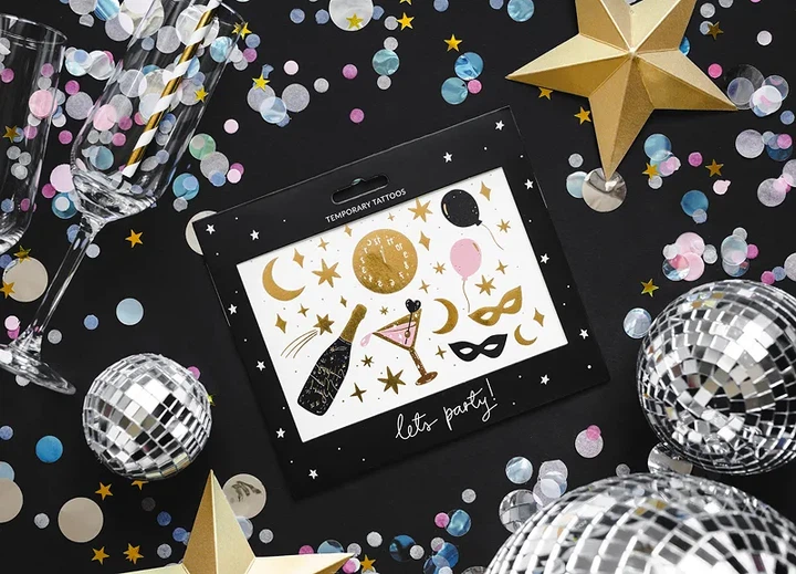 Zestaw dekoracyjnych figur PartyDeco Gwiazdy 6 szt do złożenia Złoty (DWG1-019) (5902230714281) - obraz 8