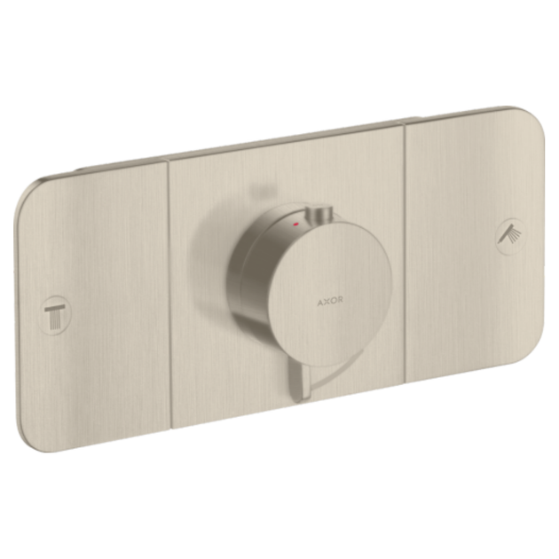 Термостат 2 функции AXOR AXOR ONE 45712820, никель сатин - Фото 1 Термостат 2 функции AXOR AXOR ONE 45712820, никель сатин - изображение 1