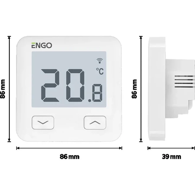 Кімнатний термостат Engo Controls E10-W бездротовий Wi-Fi Білий 63208 (5904665764022) - зображення 3
