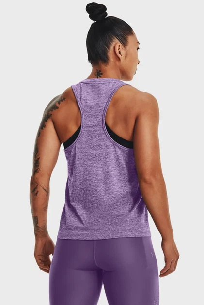 Майка жіноча фіолетова UA Seamless Stride Singlet Under Armour XS 1375697-571 - Фото 3 Майка жіноча фіолетова UA Seamless Stride Singlet Under Armour XS 1375697-571 - зображення 3