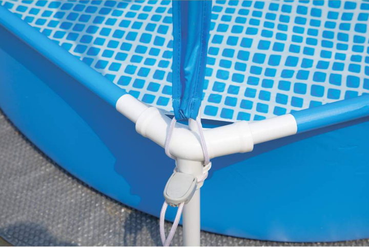 Басейн каркасний з накриттям, розмір 183x38см, CANOPY METAL FRAME POOL, вага 8,8 кг, Intex 28209, - зображення 4