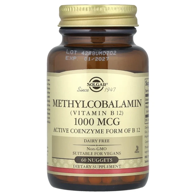 Сублінгвальний метилкобаламін (вітамін В12) Solgar (Methylcobalamin) 1000 мкг 60 капсул (SOL-01951) - Фото 1 Сублінгвальний метилкобаламін (вітамін В12) Solgar (Methylcobalamin) 1000 мкг 60 капсул (SOL-01951) - изображение 1