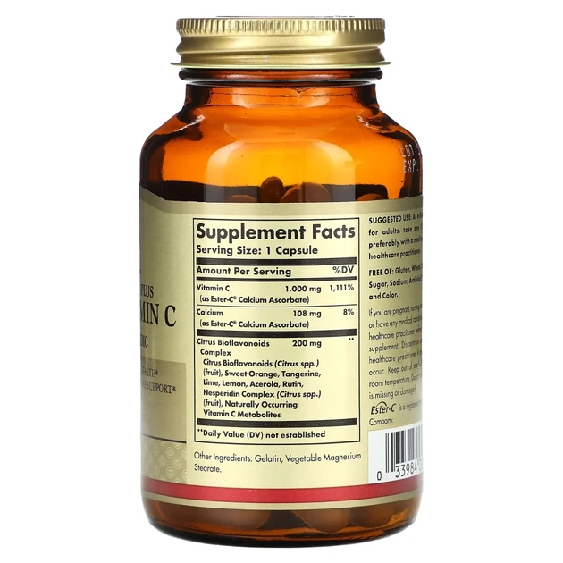 Вітамін C Solgar (Ester-C Plus) 1000 мг 50 капсул (SOL-00693) - изображение 2