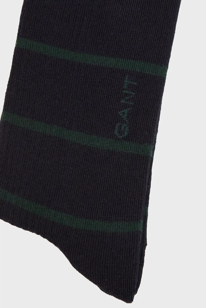 Чоловічі темно-сині носки у смужку STRIPED RIB SOCKS Gant 40-42 9960332 - зображення 2