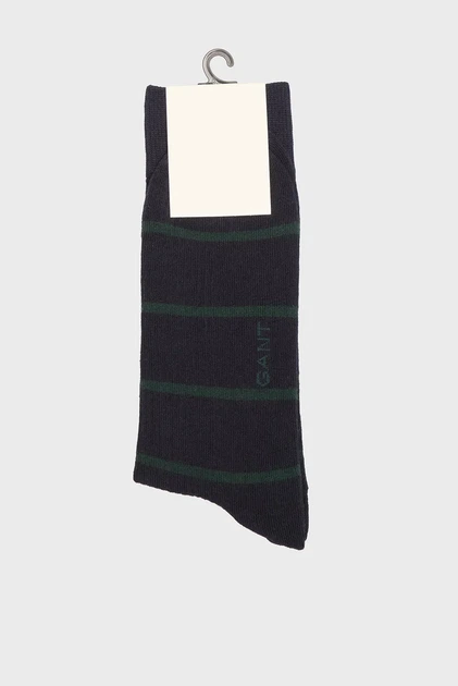 Чоловічі темно-сині носки у смужку STRIPED RIB SOCKS Gant 40-42 9960332 - зображення 3