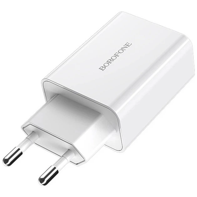 Зарядний блок живлення USB BOROFONE BA21A Long 18 W 9 V 2 A білий - Фото 2 Зарядний блок живлення USB BOROFONE BA21A Long 18 W 9 V 2 A білий - зображення 2