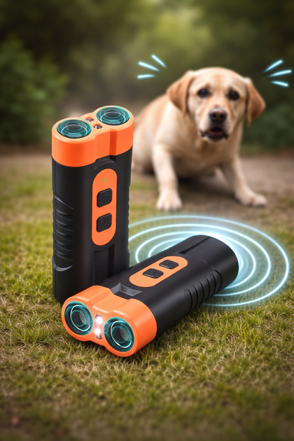 Ультразвуковой отпугиватель и дрессировщик собак Anti Dog Bark с фонариком и Type-C зарядкой - изображение 4