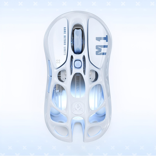 Миша GravaStar Mercury M1 Pro, magnesium alloy body, BT/WL/USB-A, RGB, Ice Blue - Фото 6 Миша GravaStar Mercury M1 Pro, magnesium alloy body, BT/WL/USB-A, RGB, Ice Blue - зображення 6