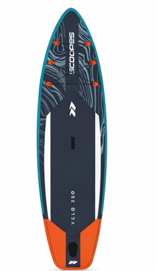 Надувна дошка для SUP LAGO 350 см 300 л 180 кг комплект аксесуарів сіра - Фото 5 Надувна дошка для SUP LAGO 350 см 300 л 180 кг комплект аксесуарів сіра - изображение 5