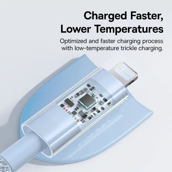 Кабель Baseus Gem Fast-Charging Data Cable USB-C to iP 20W 1 м Galaxy Blue (P10373001311-00) - Фото 8 Кабель Baseus Gem Fast-Charging Data Cable USB-C to iP 20W 1 м Galaxy Blue (P10373001311-00) - зображення 8