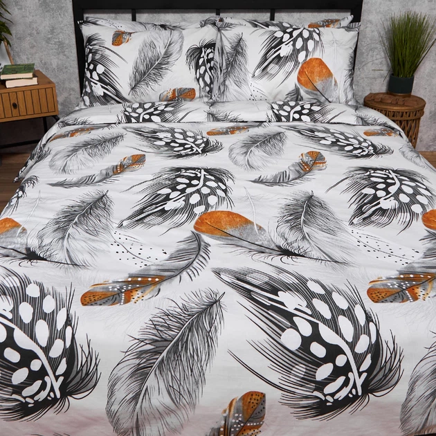 Комплект постільної білизни Moon&Star Бязь Gold Люкс Mono Feathers євро 200х220 наволочки 2х70х70 (MS-820011212) - зображення 2
