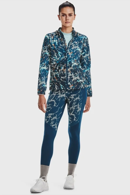 Жіноча синя вітровка з візерунком UA STORM OutRun Cold Jacket Under Armour XS 1373979-437 - Фото 2 Жіноча синя вітровка з візерунком UA STORM OutRun Cold Jacket Under Armour XS 1373979-437 - изображение 2