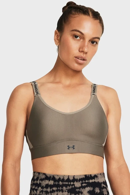 Жіночий коричневий топ UA Infinity Mid 2.0 Bra Under Armour S 1384123-200 - Фото 1 Жіночий коричневий топ UA Infinity Mid 2.0 Bra Under Armour S 1384123-200 - изображение 1