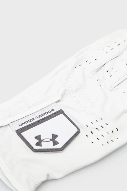 Чоловіча біла шкіряна рукавичка для гольфу UA Tour Golf Glove Under Armour LSM 1382003-100 - зображення 3