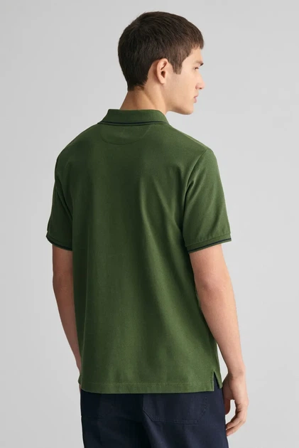Чоловіче зелене поло TIPPING SS PIQUE POLO Gant XXXL 2062034 - изображение 3